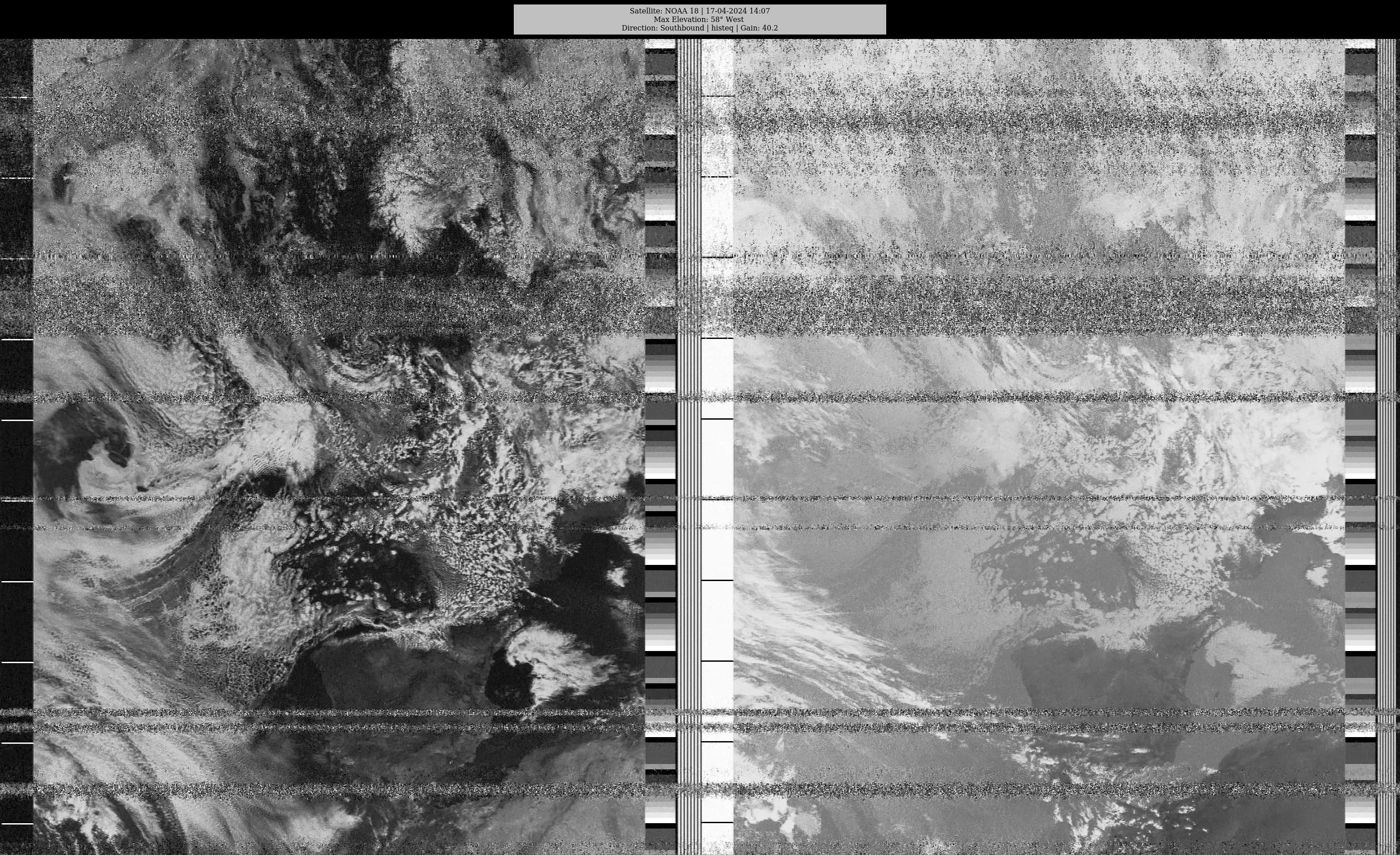 Image brut APT NOAA