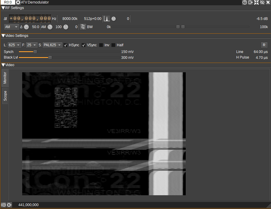 SDRangel ATV Demodulator